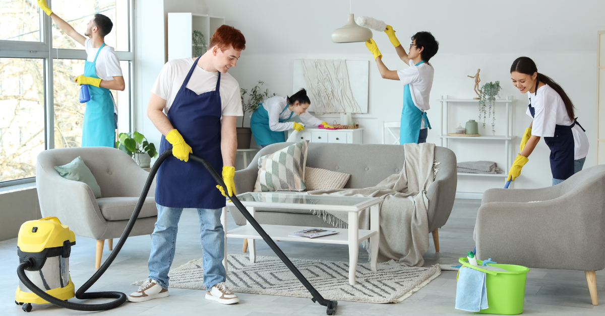 Professional cleaners performing a deep clean in a Toronto home