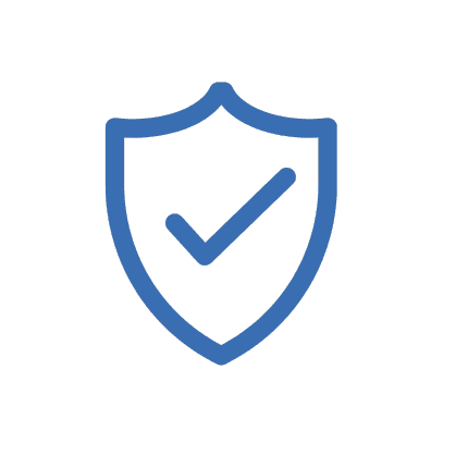 A ribbon with a star or a shield with a checkmark.