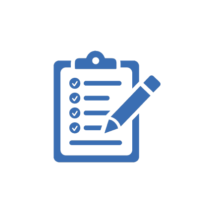 A document or clipboard with a pencil